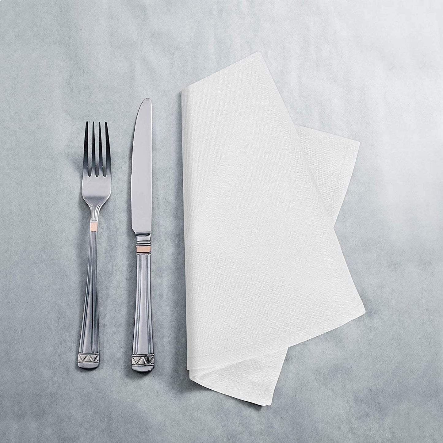Set of 12 White Dinner Napkins β Restaurant-Grade 45x45cm Linens