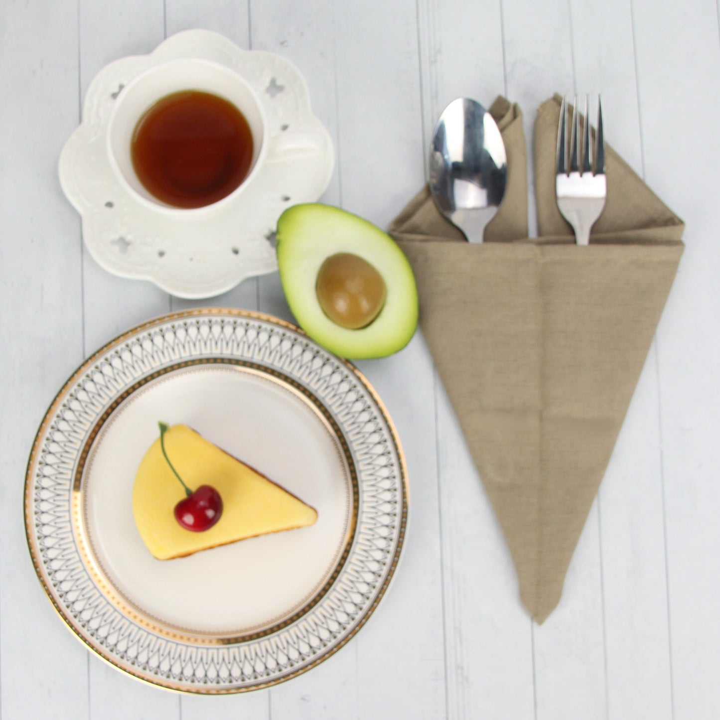 Set of 12 Cotton Linen Cloth Napkins β 40x40cm Reusable Dinner Set