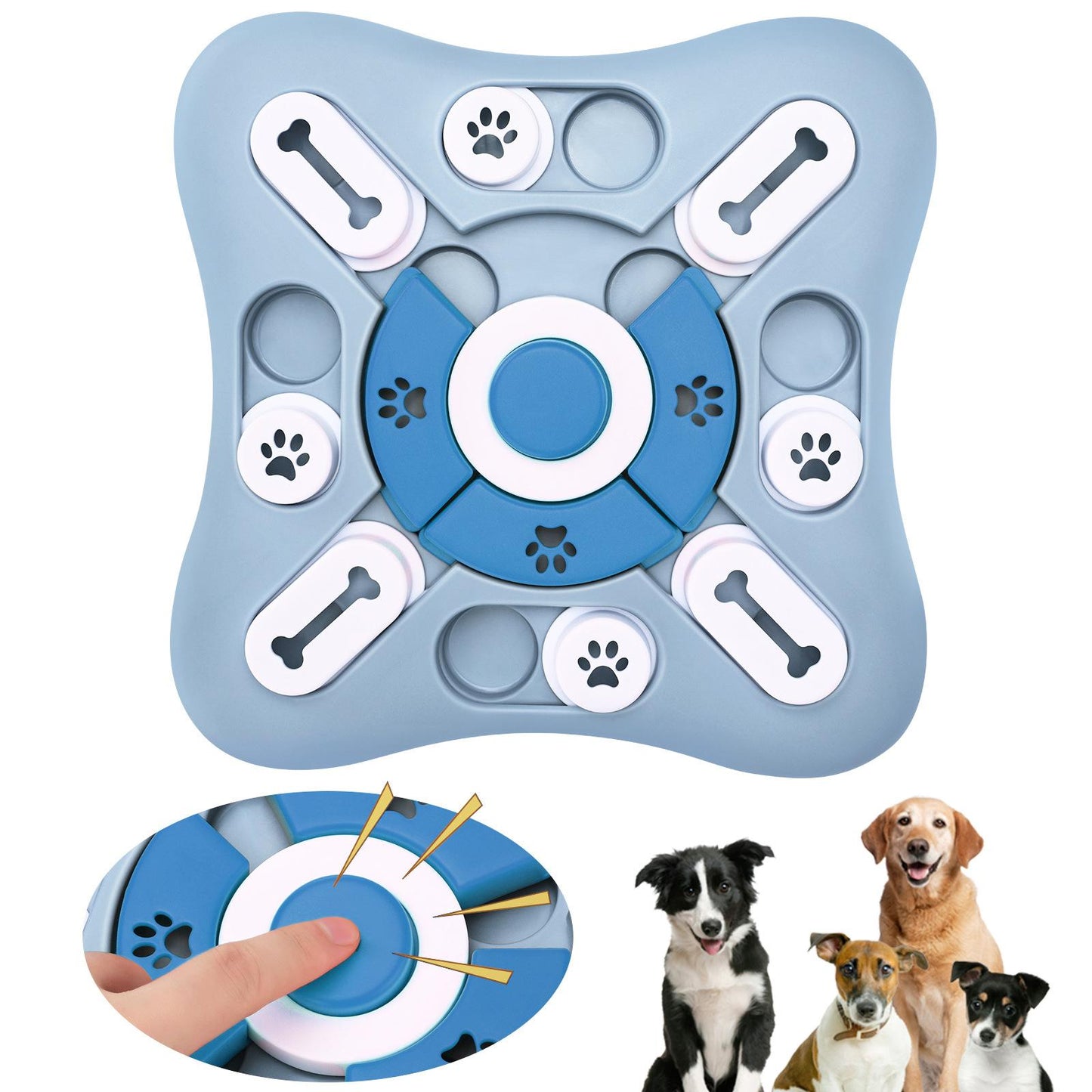 Dog Puzzle Slow Feeder, Interactive Treat Dispenser & Enrichment Toy