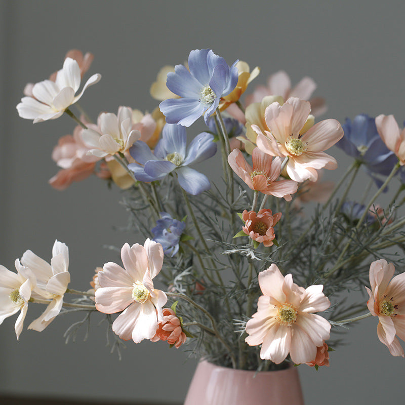 Artificial Cosmos Daisy Stem β Pastoral Faux Silk Flowers