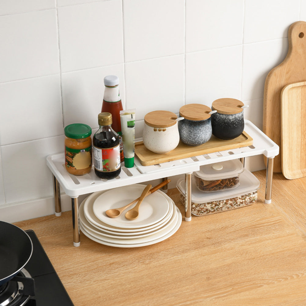 Expandable Telescopic Storage Shelf Rack for Kitchen Counter & Under Sink