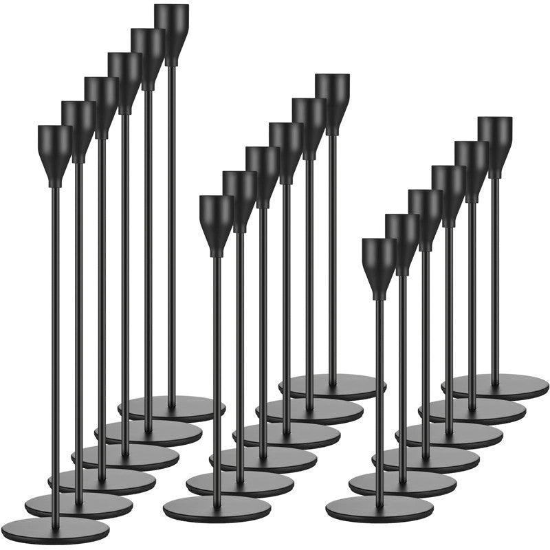 Slim Taper Candle Holders, Set of 3 Modern Candlestick Stands
