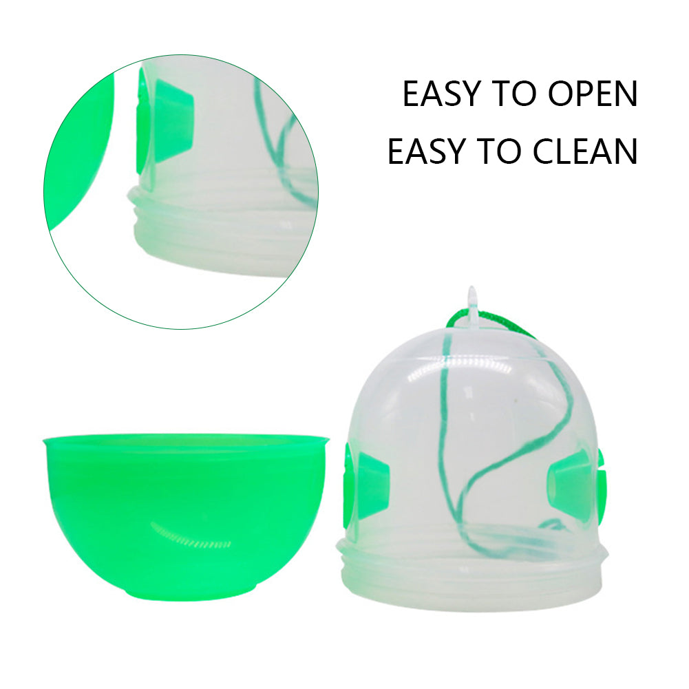 Reusable Outdoor Wasp and Fly Trap Hanging Catcher for Garden Patio