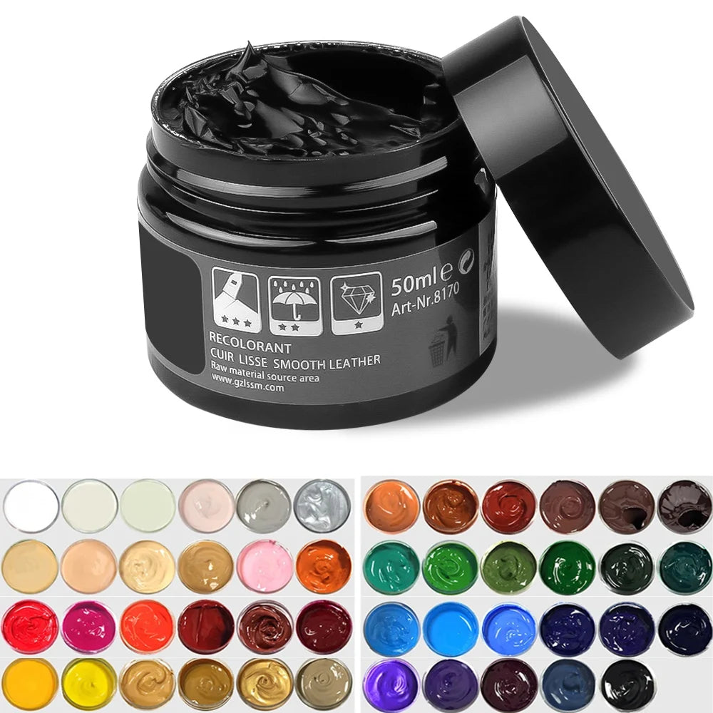 Leather Repair Balm - Recoloring Cream for Car Seats & Sofas