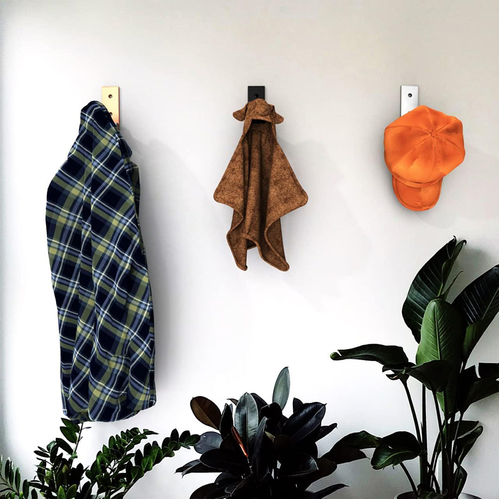 Folding Wall Hooks, Aluminum Alloy Fold-Flat Coat & Towel Hooks