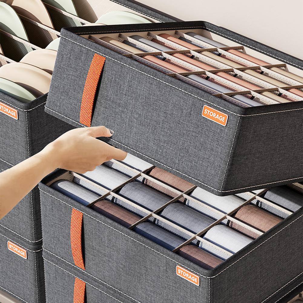 Closet Drawer Organizer Bins for Jeans, Clothes & Underwear