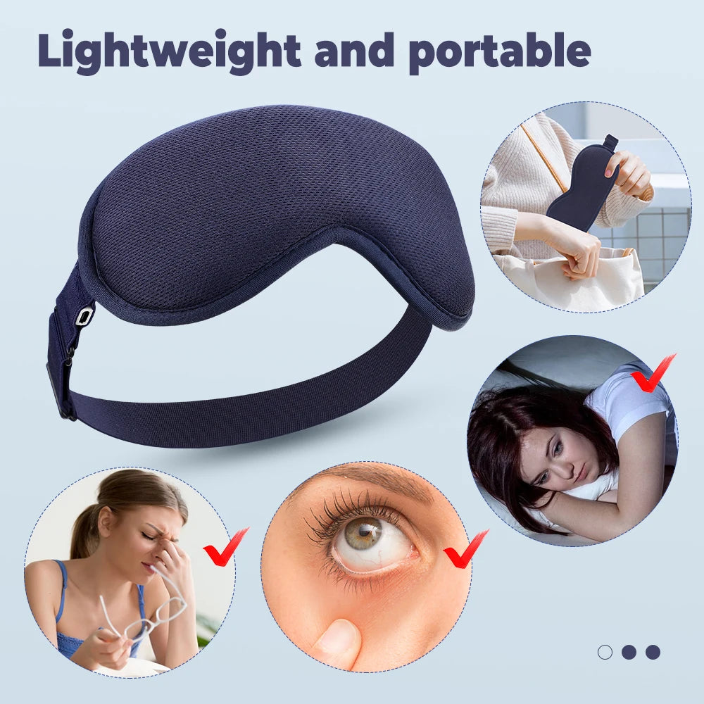Heated steam eye mask for sleep