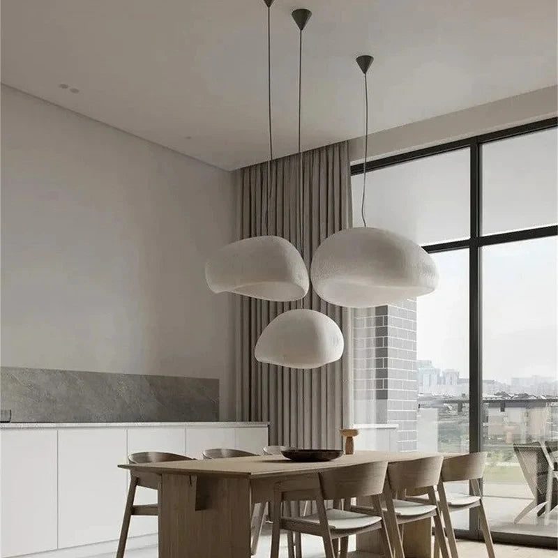 Nordic Wabi-Sabi Pebble Pendant Light for Dining Rooms