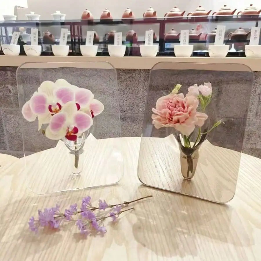Clear Acrylic Frame Flower Vase, Modern Decorative Art Vase