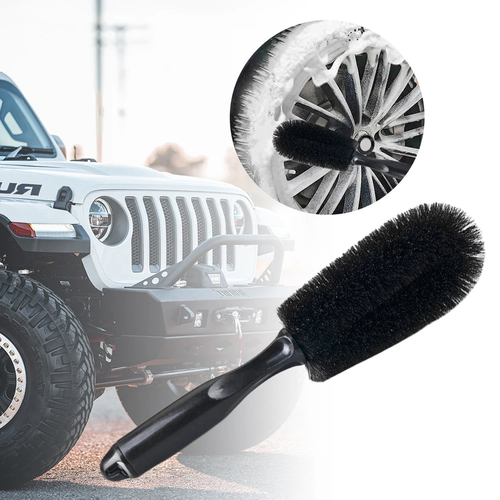 Car Wheel and Tire Detailing Brush Set Rim Cleaning Scrubber