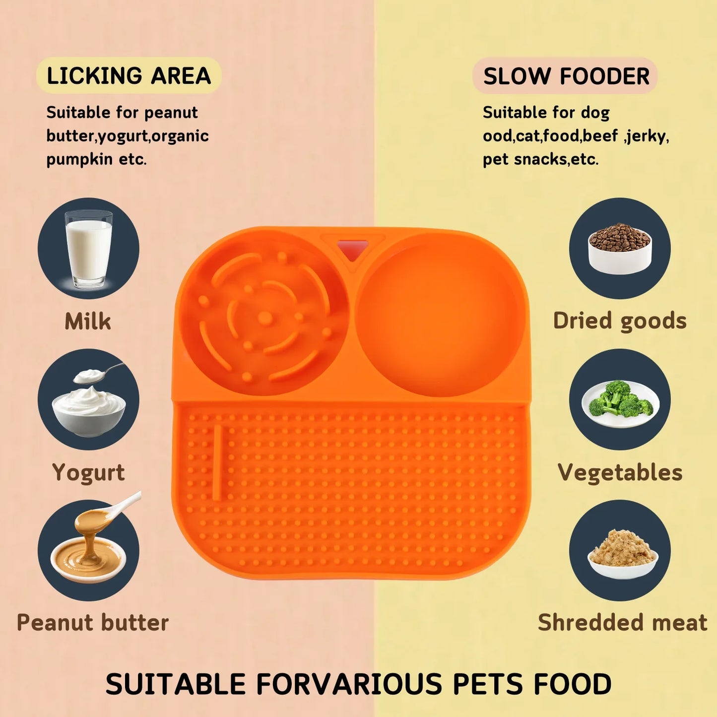 3-in-1 Silicone Dog Feeding Mat — Slow Feeder, Lick Pad & Bowl