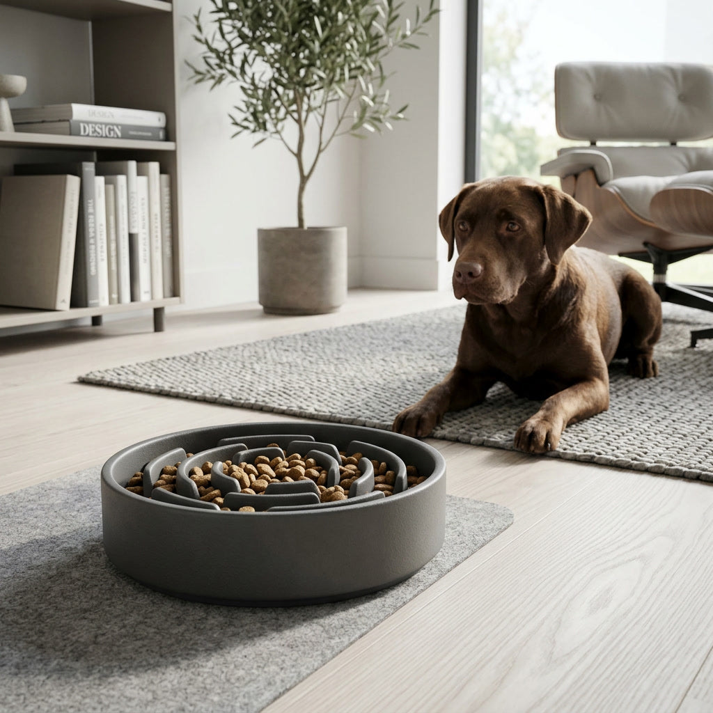 slow feeder dog bowl maze