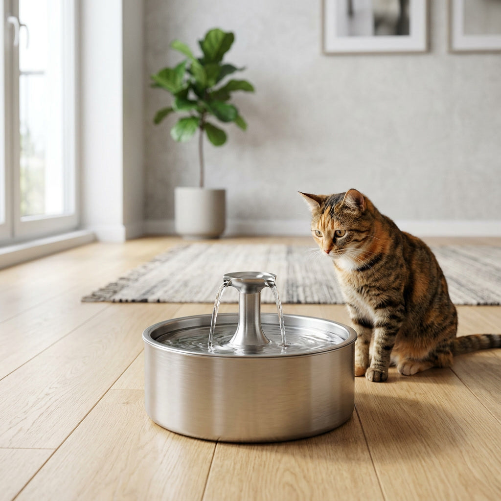 cat water fountain stainless 2l
