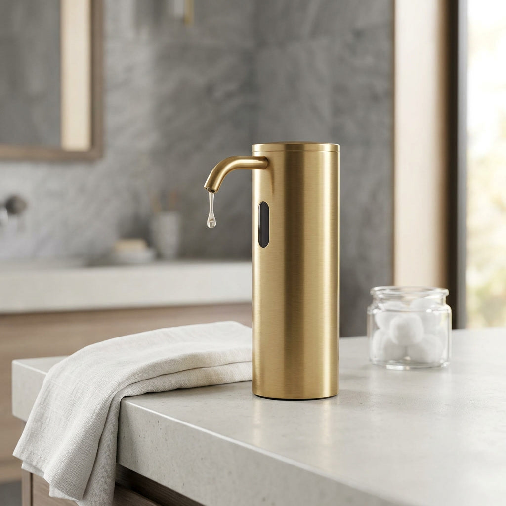 touchless soap dispenser brass
