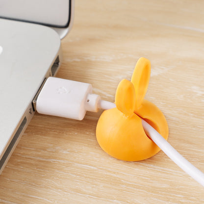 10-Pc Cute Rabbit Cable Clips, Adhesive Cord Organizer Holders