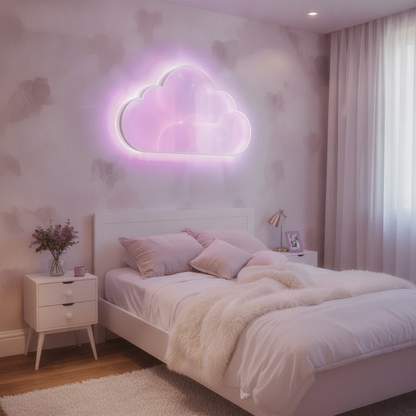 Cloud Wall Lamp RGB LED Night Light — Lightning Mode, Kids Bedroom