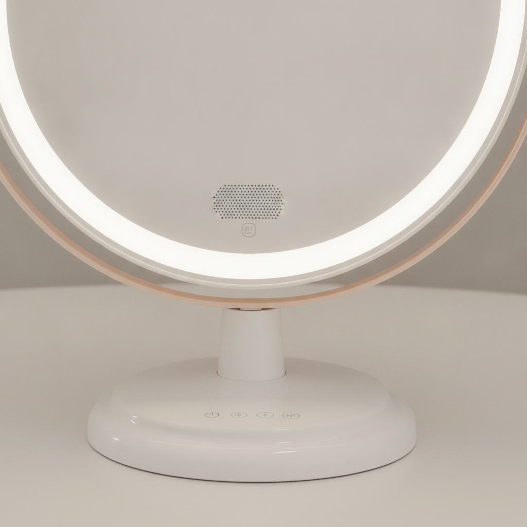Hollywood Vanity Mirror with LED Lights & Bluetooth Speaker, Dimmable