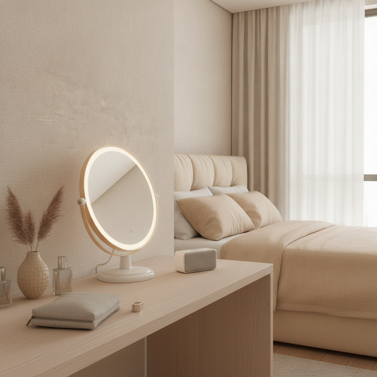 Hollywood Vanity Mirror with LED Lights & Bluetooth Speaker, Dimmable