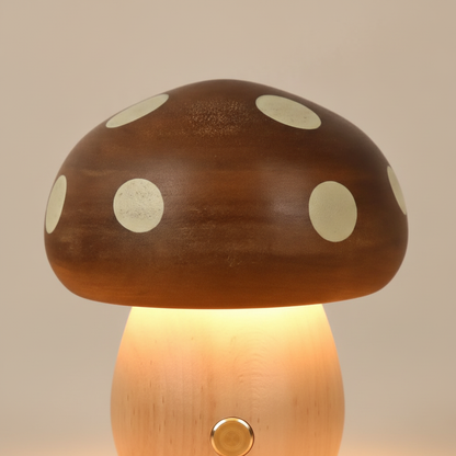 Cordless Mushroom Table Lamp — Rechargeable, Touch Dimmable, Bedside