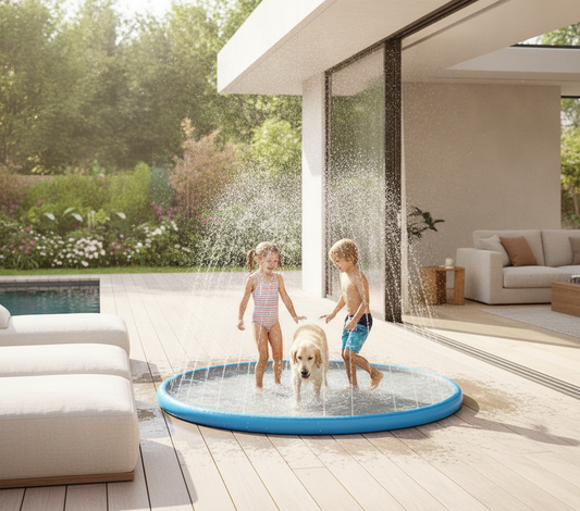 XL Inflatable Splash Pad Sprinkler — 7.5 ft, Kids, Pets & Grown-Ups