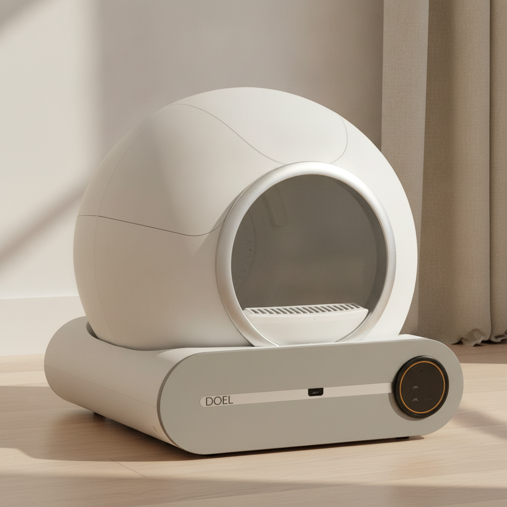 Self-Cleaning Automatic Cat Litter Box, 65L Smart Dome, App Control