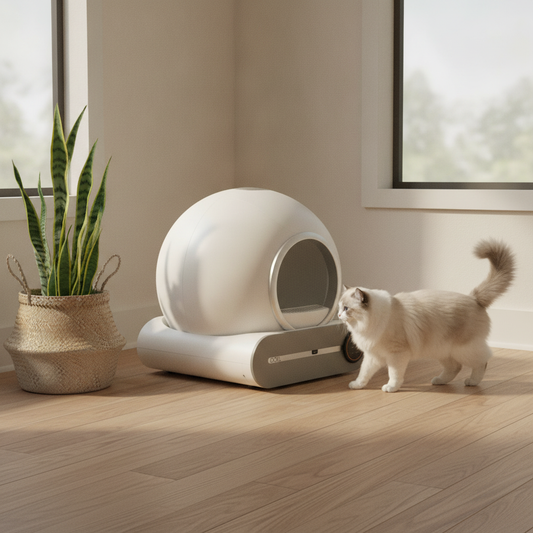 Self-Cleaning Automatic Cat Litter Box, 65L Smart Dome, App Control
