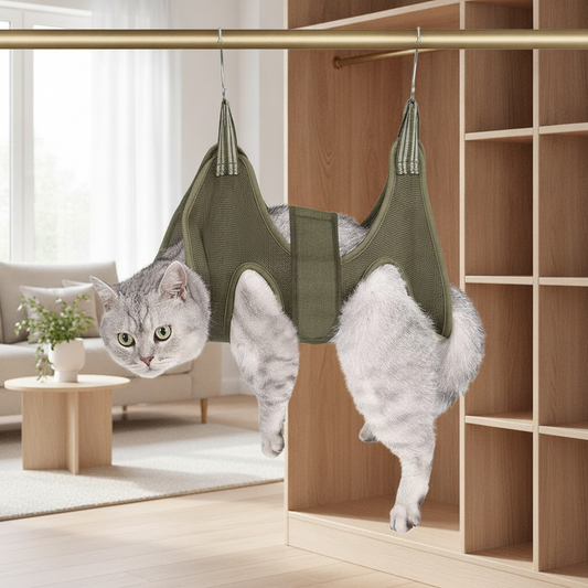 Pet Grooming Hammock for Dogs & Cats — Nail-Trim Restraint Sling