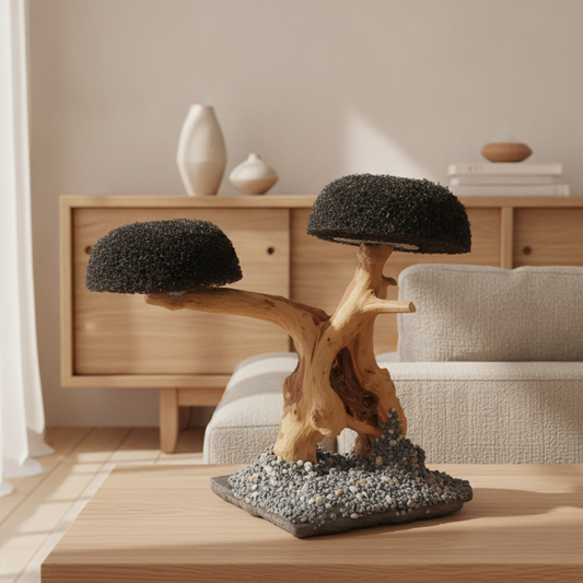 Driftwood Bonsai Tree for Aquariums — Moss-Attach Base