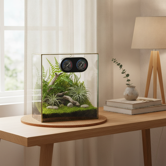 Stick-On Terrarium Thermometer and Hygrometer Dial