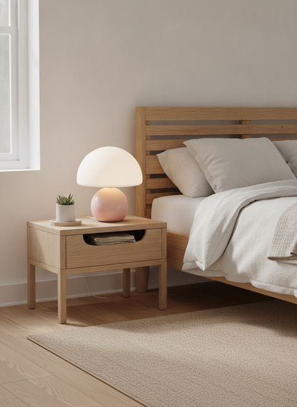 Mushroom Table Lamp - Cute Bedside Night Light with USB Plug