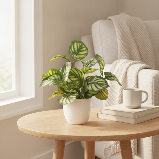 Artificial Potted Foliage Plant - Faux Leafy Greenery Decor