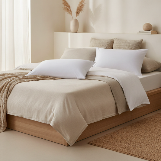 Brushed Pillowcases Set of 2 — Soft Solid Bed Pillow Covers