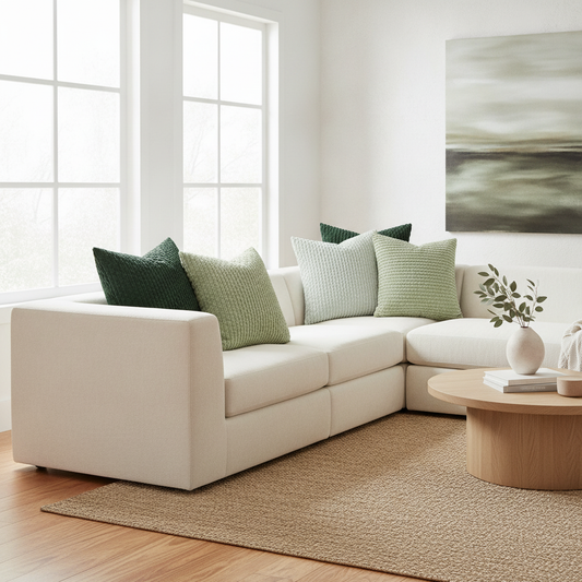 Corduroy Throw Pillow Covers — Soft Textured Boho Cushion Decor