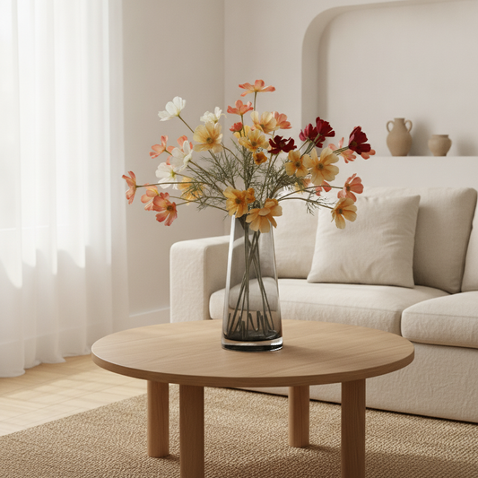 Artificial Cosmos Daisy Stem — Pastoral Faux Silk Flowers