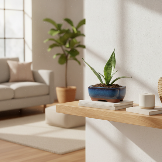 Ceramic Flower Pot with Drainage Hole — Vented Indoor Planter for Succulents & Plants