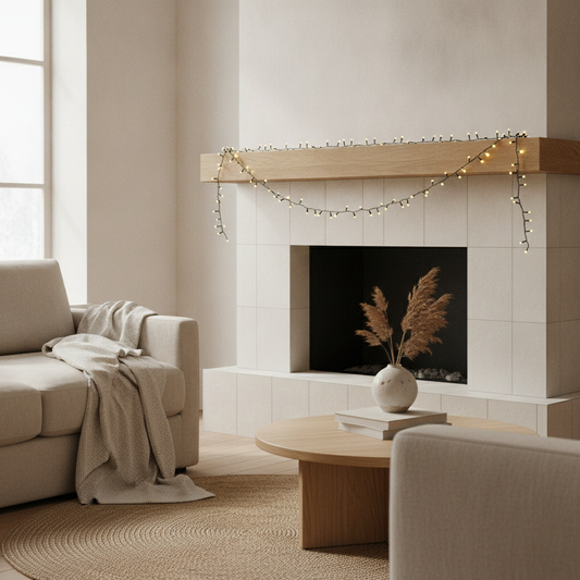 Warm White Fairy String Lights, Waterproof Christmas Garland Lights