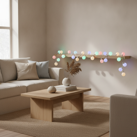 RGB Ball LED String Lights, Color-Changing Globe Fairy Lights