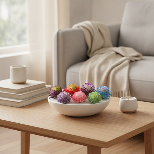 Mini Artificial Succulents, Colorful Faux Plant Picks for Decor