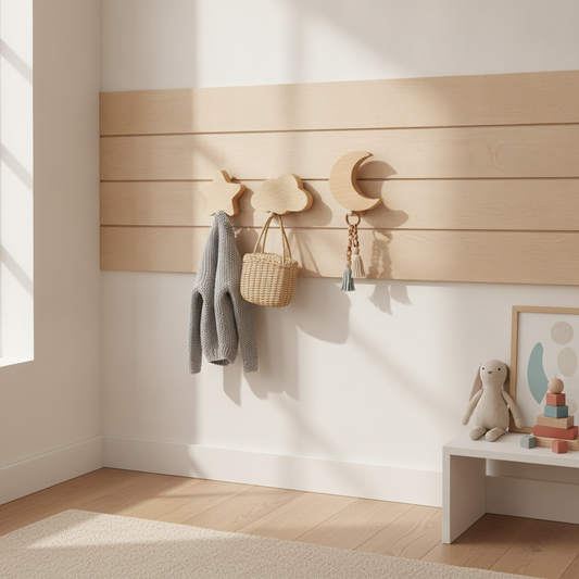 Cute Wooden Wall Hooks Animal Kids Room Decor Coat & Key Hook