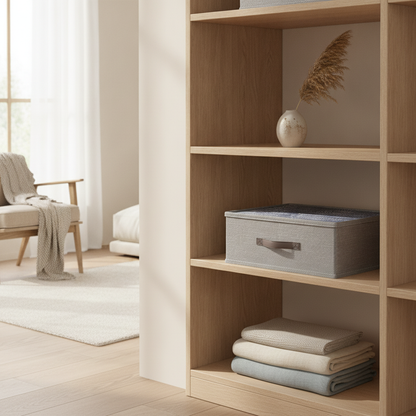 Foldable Clothes Storage Box With Lid & Sturdy PP Board