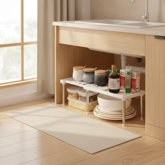 Expandable Telescopic Storage Shelf Rack for Kitchen Counter & Under Sink