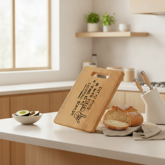 Funny Engraved Bamboo Cutting Board — Novelty Kitchen Gift Board