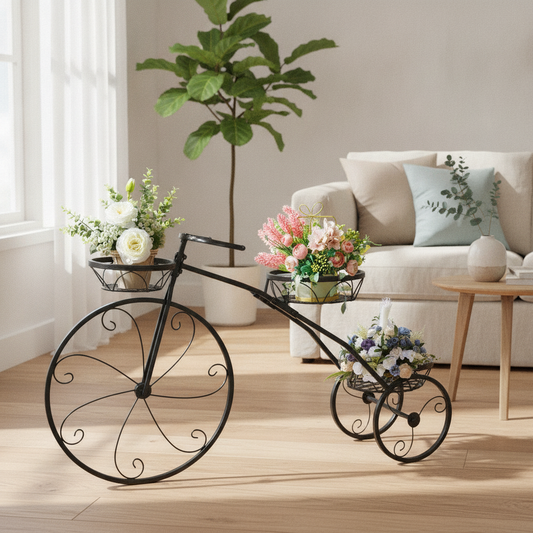3-Tier Bicycle Plant Stand Metal Flower Pot Holder for Garden
