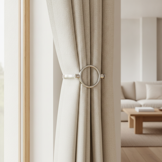 Magnetic Curtain Buckle Clips — No-Drill Drape Holdback Set