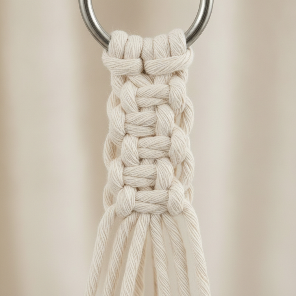 Handmade Macrame Plant Hanger — Boho Hanging Flower Pot Holder for Indoor & Outdoor Decor