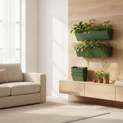 Vertical Wall Hanging Planter Box — Stackable Garden Flower Pot for Outdoor & Indoor