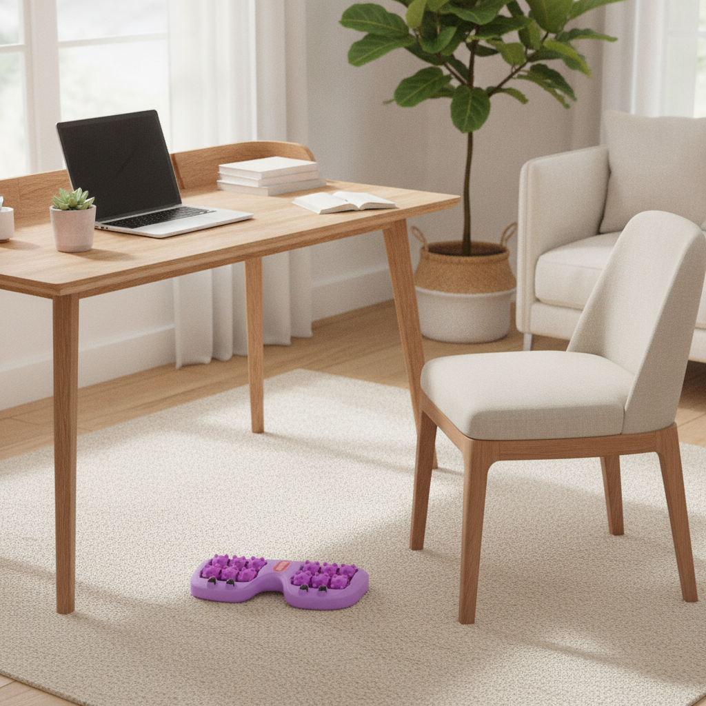 Foot Roller Massager, Multi-Point Wooden-Bead Under-Desk Foot Roller