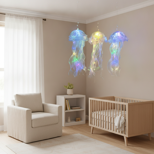 RGB Jellyfish Night Light — Color Changing LED Mood Lamp for Bedroom Decor & Kids Room