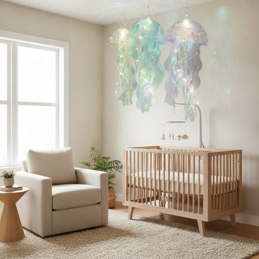 Jellyfish Night Light — Color-Changing Hanging Lantern Mood Lamp for Bedroom & Nursery