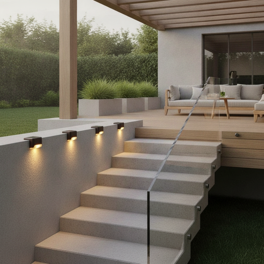 Solar Deck Lights Outdoor — Waterproof LED Step & Stair Lights for Patio Garden Fence